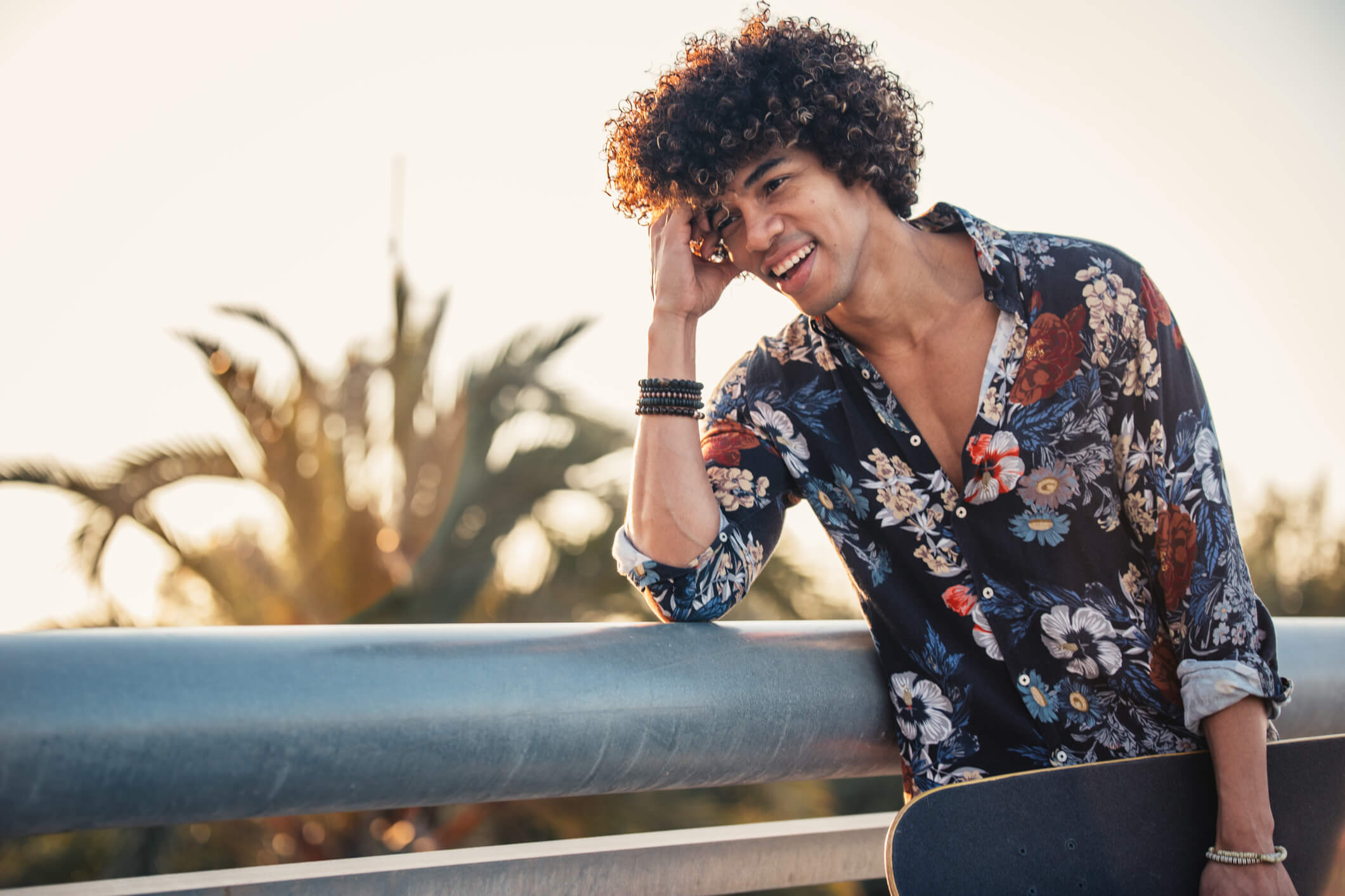 Cabelo ondulado masculino